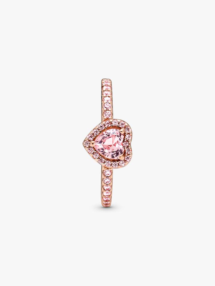 Anillo Pandora Corazón Relieve Rose Gold Rosa